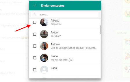 Cómo compartir contactos con los amigos de Whatsapp 14