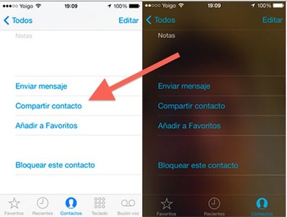 Cómo compartir contactos en el iPhone 22