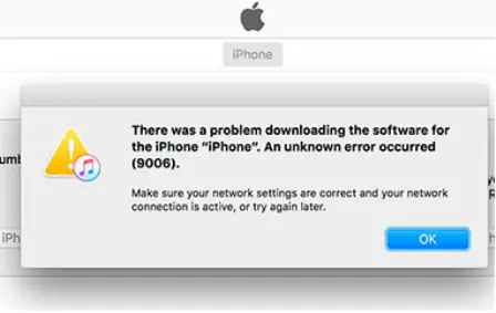 Cómo corregir el error 9006 iTunes 42