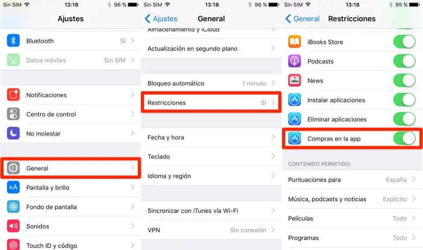 Cómo desactivar las compras In-app en el iPhone 14