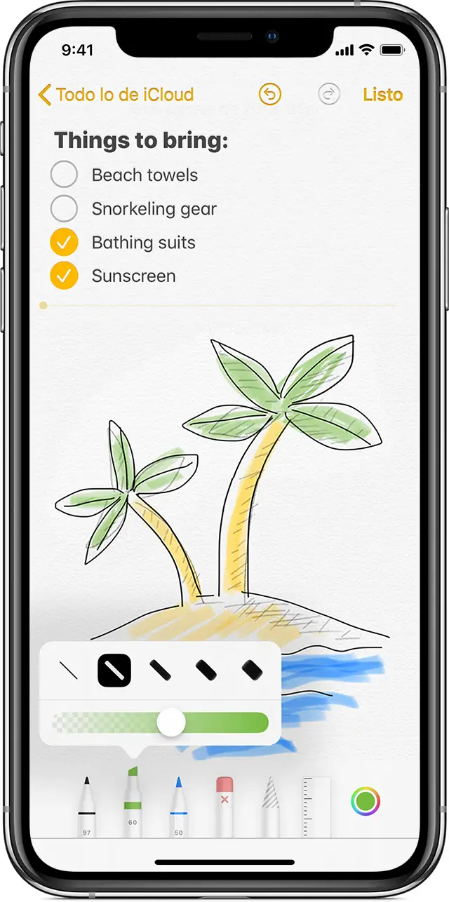 Cómo dibujar en la aplicación de notas del iPhone 33
