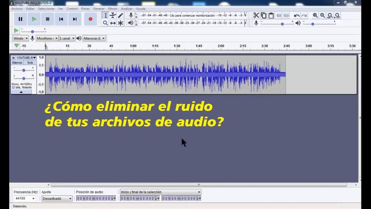 Cómo eliminar el ruido de fondo en la audacia 37