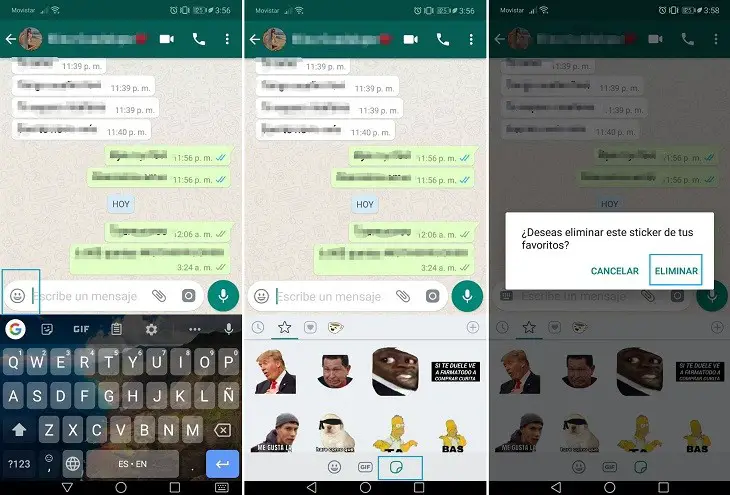 Cómo eliminar las pegatinas de WhatsApp 18