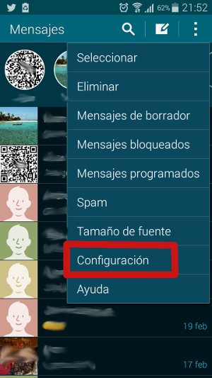 Cómo evitar que los SMS se conviertan en MMS en Samsung 4