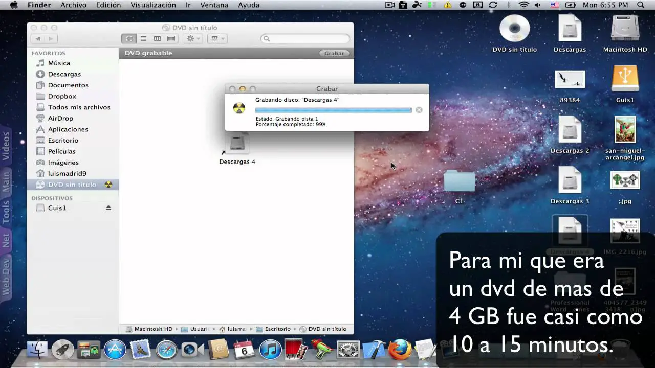 Cómo grabar imágenes de disco en Mac 10