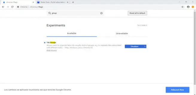 Cómo habilitar la función "Grupos de pestañas" en Google Chrome 25