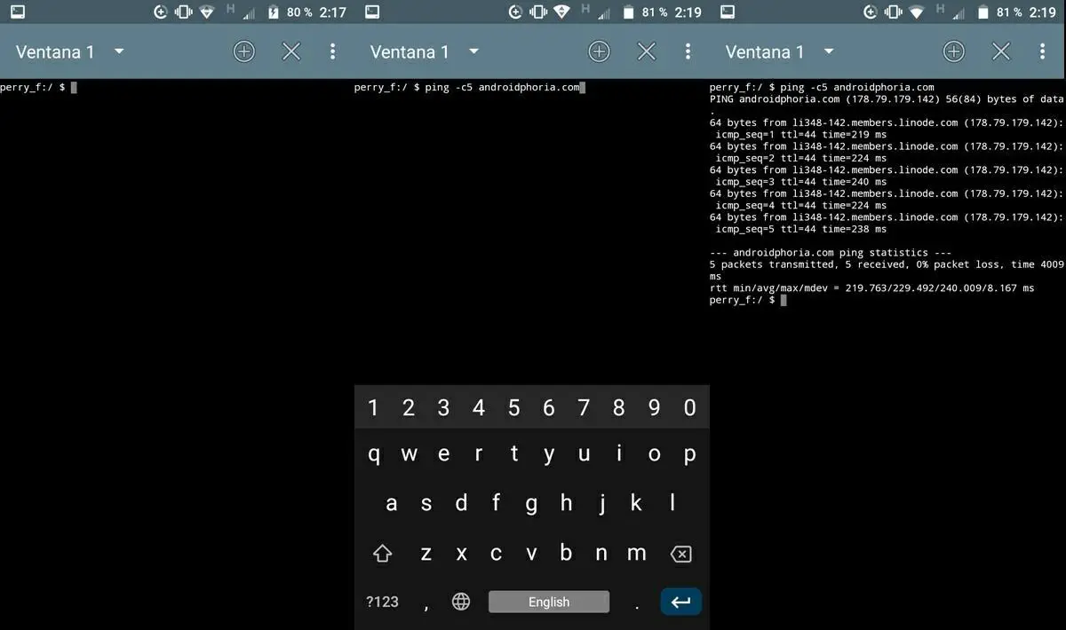 Cómo hacer ping a un sitio web desde Android 29