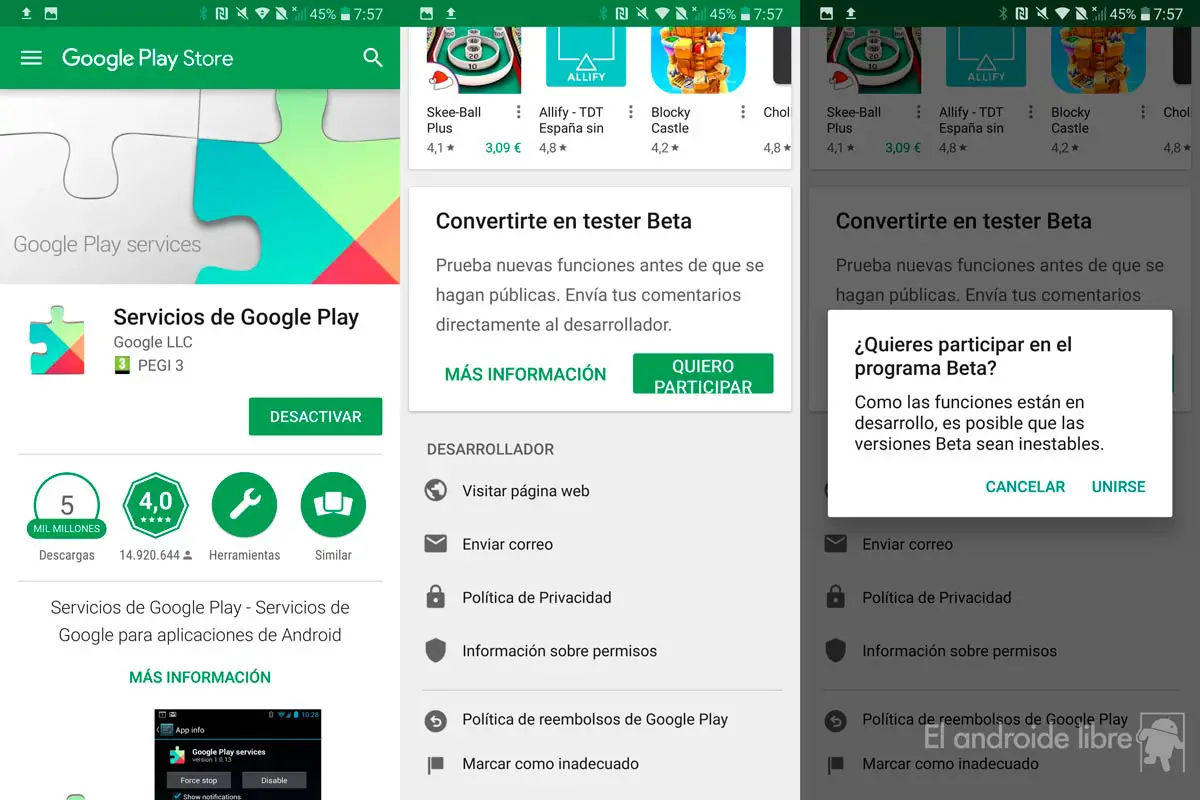 Cómo instalar y actualizar los servicios de Google Play 1