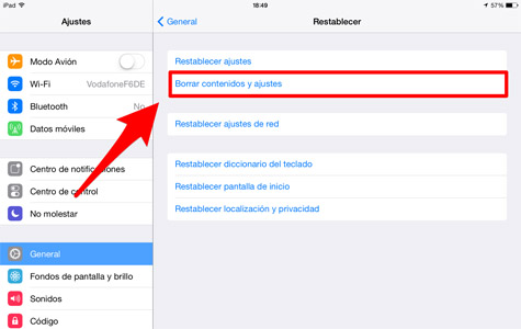 Cómo reformatear el iPad 12