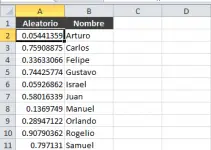 Cómo seleccionar nombres al azar de la lista en Excel 17