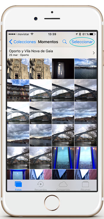 Cómo seleccionar varias fotos en el iPhone 8