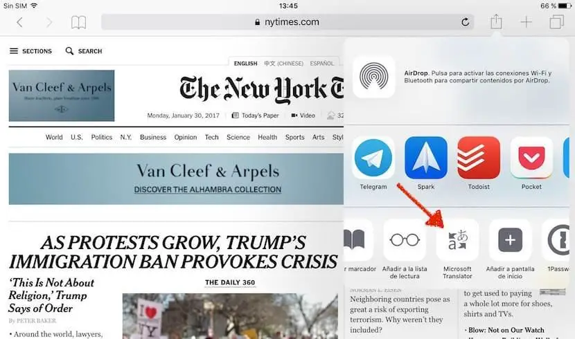 Cómo traducir páginas web en el iPhone Safari 8