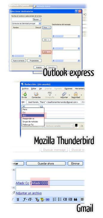 Cómo usar To, Cc, y Bcc en Thunderbird 36