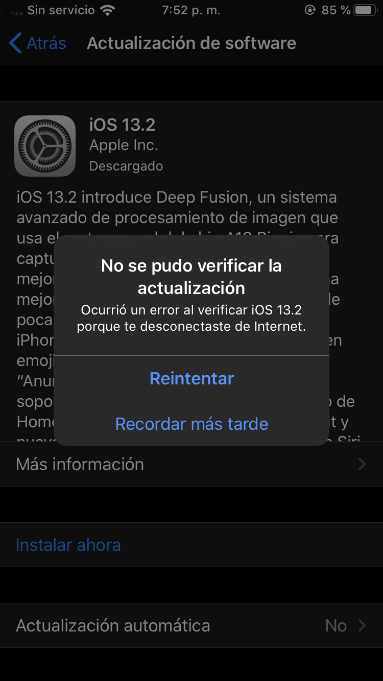 Corregir el mensaje "No se puede verificar la actualización" de Apple Watch 6