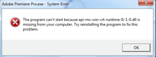 El programa no puede empezar porque falta el api-ms-win-crt-runtime-l1-1-0.dll 16