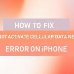 Fix no pudo activar la red de datos celulares