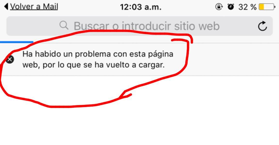 Hubo un problema con esta página web, por lo que fue recargada 6