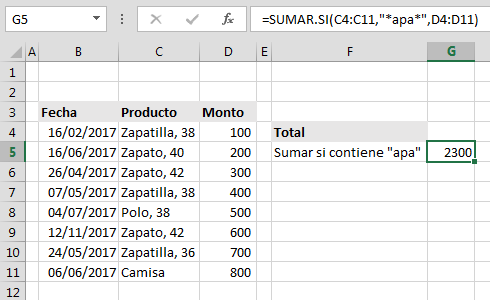 Marque si la celda contiene texto de la lista y luego devuelva el valor a Excel 1