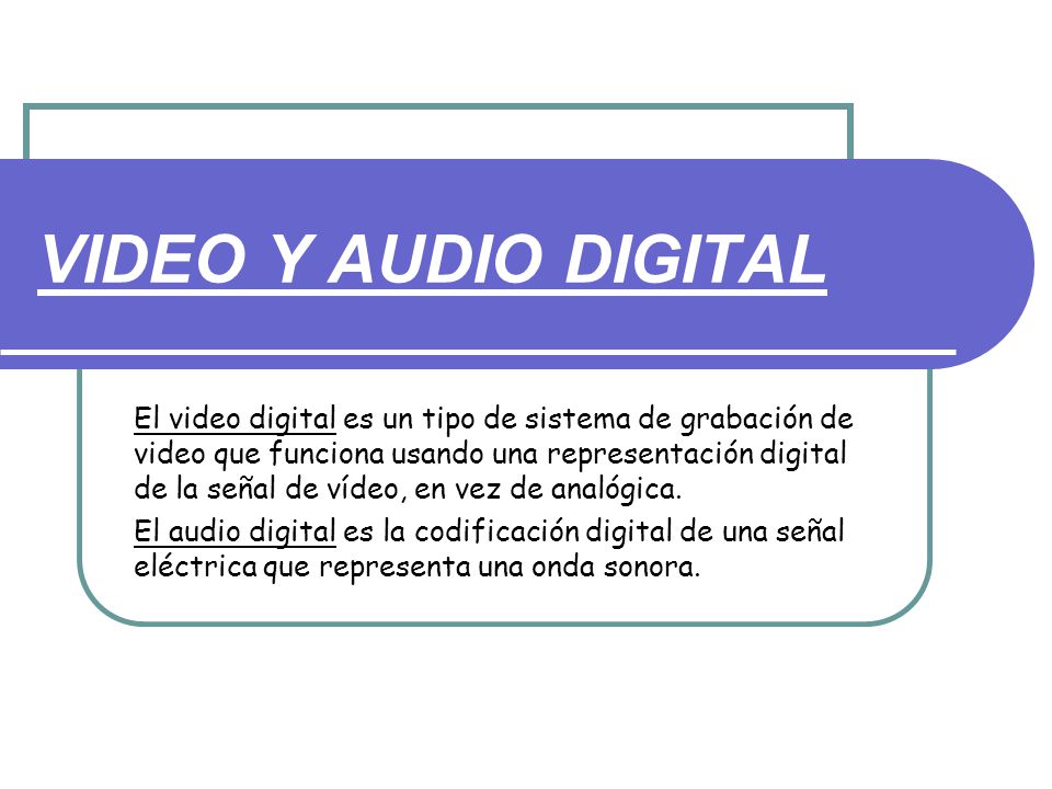 ¿Qué es la representación de video? 2