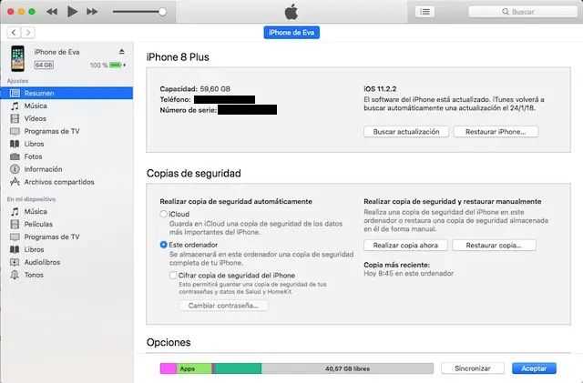 Qué hacer si el iPhone no hace una copia de seguridad en iTunes 5