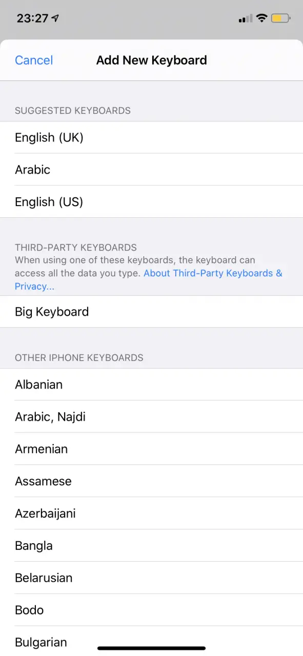 Cómo hacer el teclado más grande en el iPhone 10