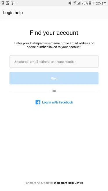 Arreglar que Instagram no envíe el código de seguridad al correo electrónico 2