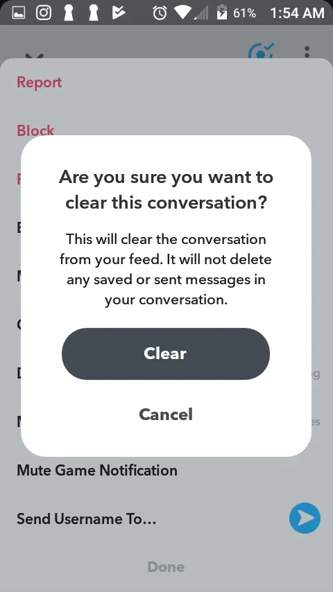 Cómo borrar mensajes en Snapchat 4