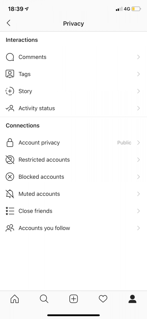 Cómo ocultar a los seguidores y el seguimiento del Instagram 4