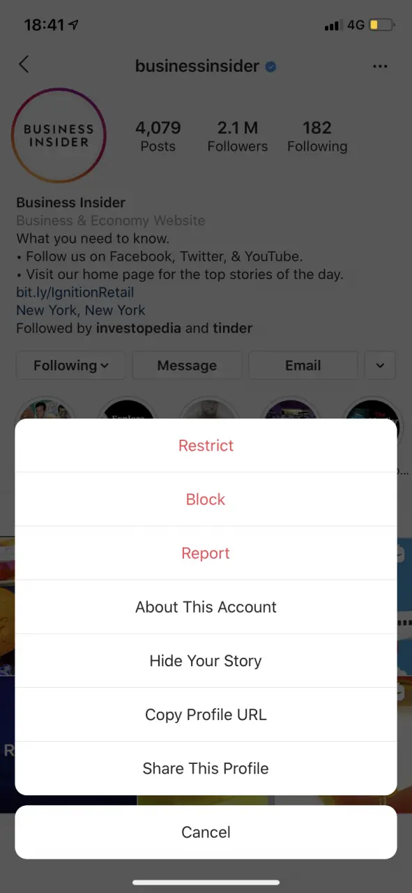 Cómo ocultar a los seguidores y el seguimiento del Instagram 7