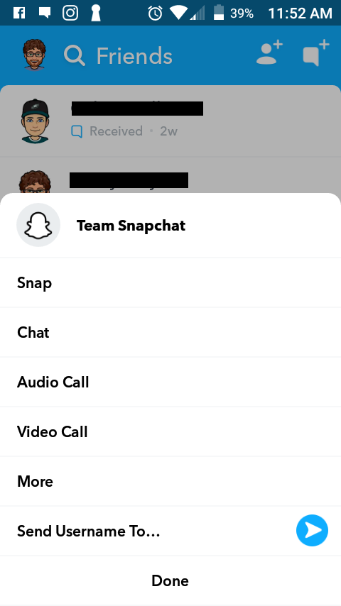 Cómo borrar amigos en Snapchat 1