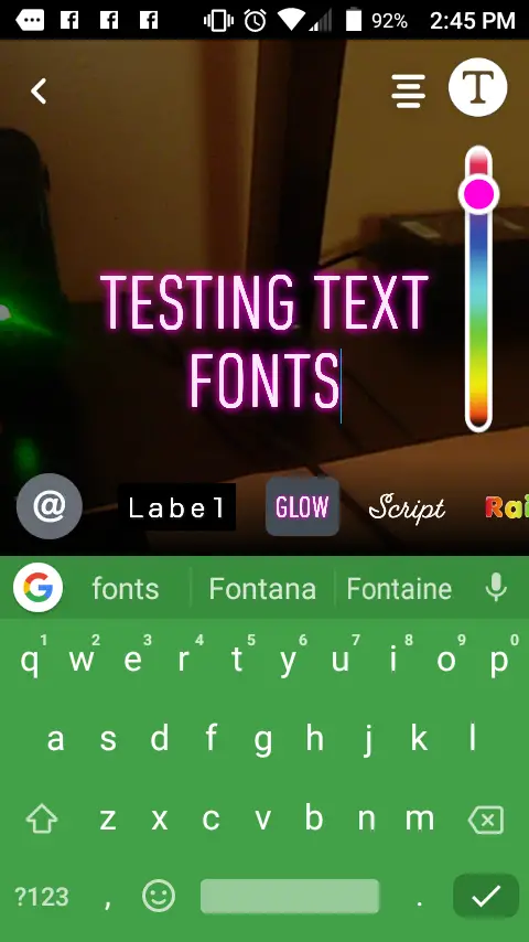Cómo cambiar la fuente del texto en Snapchat 2