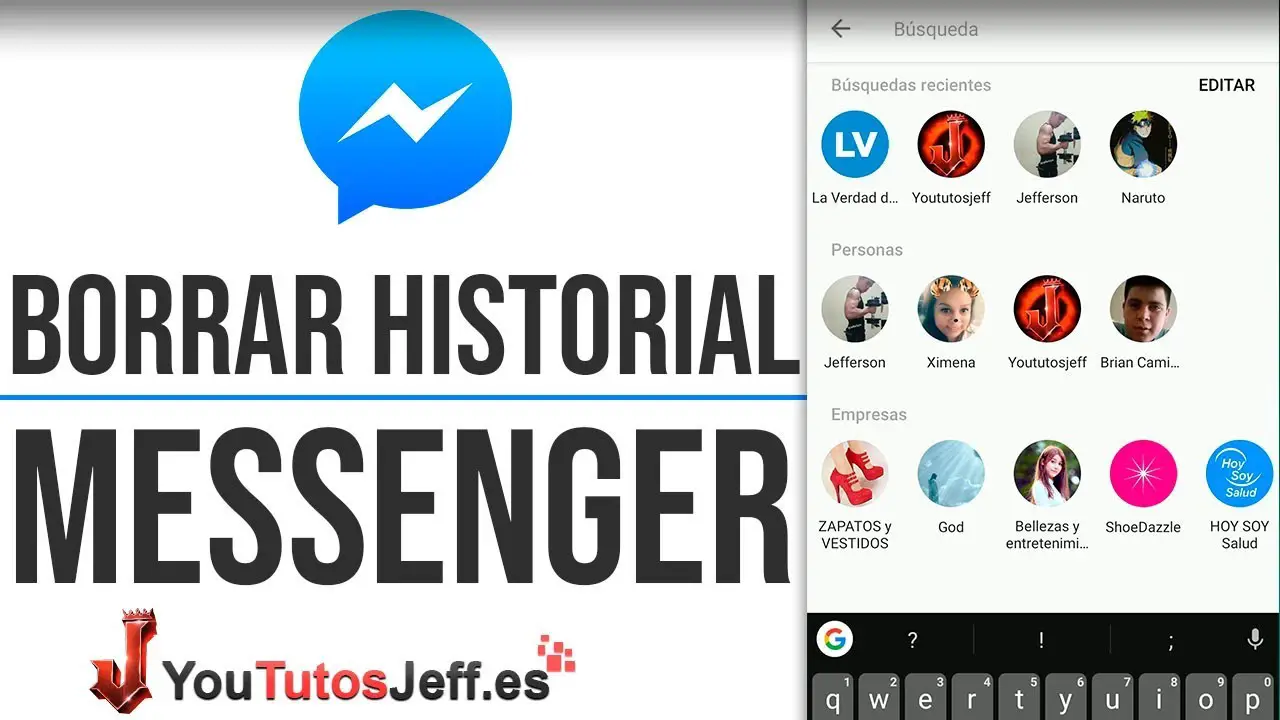 Cómo borrar las búsquedas recientes en el Messenger 20