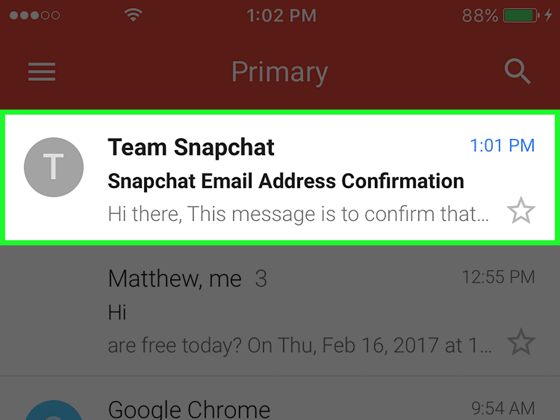 Cómo cambiar la dirección de correo electrónico en Snapchat 1