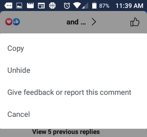Cómo deshacerse de los comentarios en Facebook 4