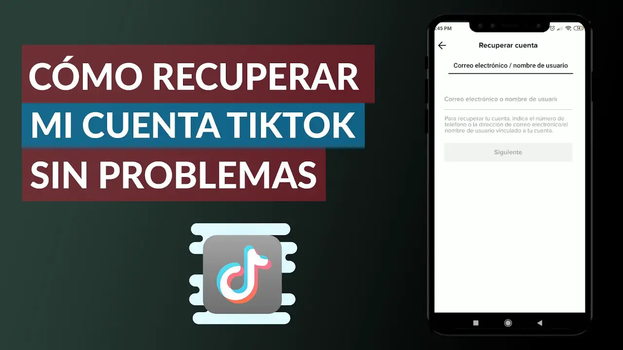 Cómo recuperar una cuenta TikTok 1