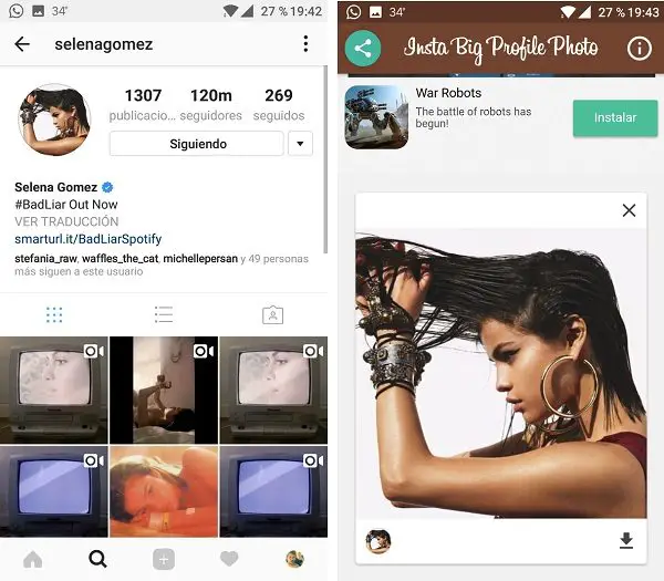 Cómo ver la imagen del perfil de Instagram en tamaño completo 1