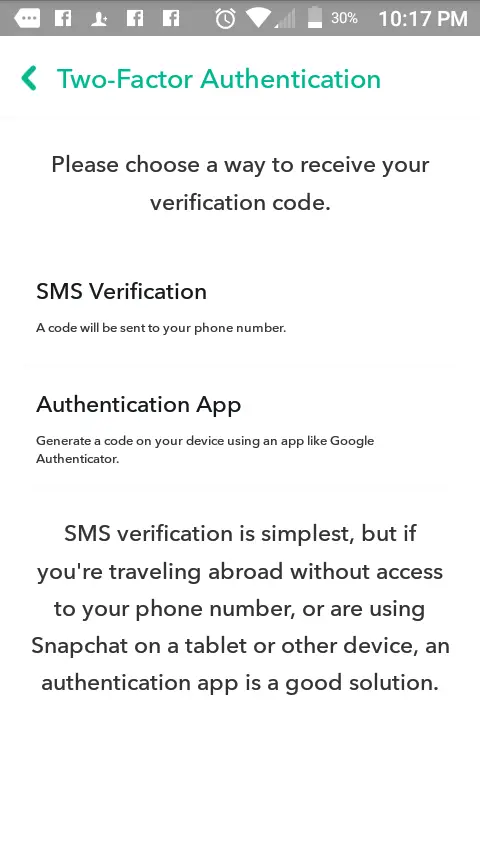 Cómo acceder a Snapchat sin código de verificación 3
