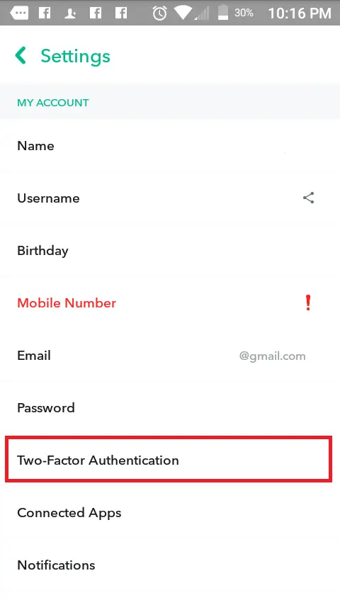 Cómo acceder a Snapchat sin código de verificación 2