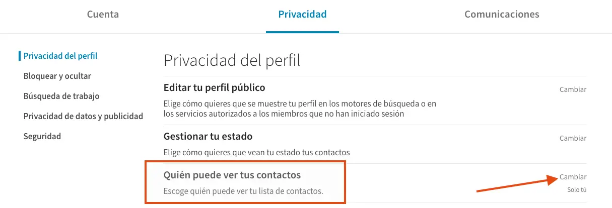Cómo ocultar las conexiones en LinkedIn 19