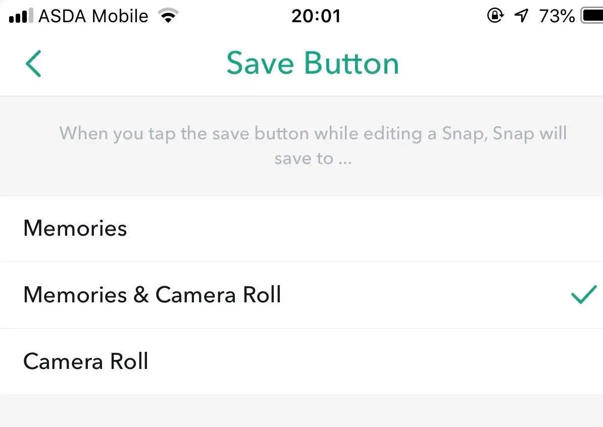 Cómo guardar fotos en Snapchat 2
