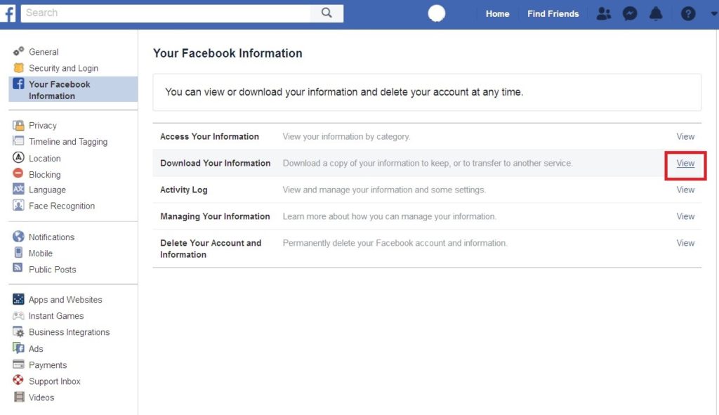 Cómo hacer una copia de seguridad de las conversaciones de Facebook Messenger 2