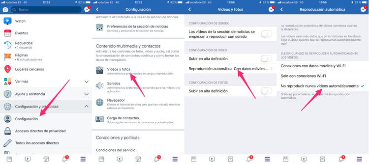 Cómo desactivar la reproducción automática de anuncios de vídeo en Facebook 1