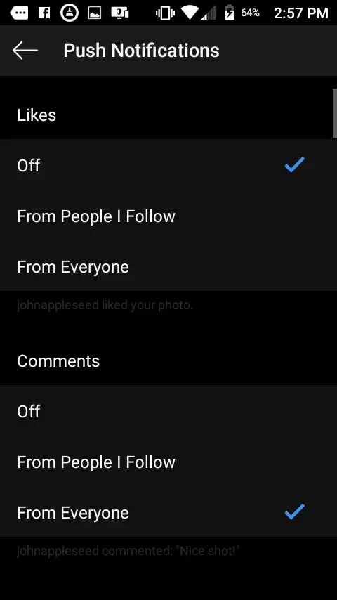 Cómo desactivar las notificaciones de Instagram 1