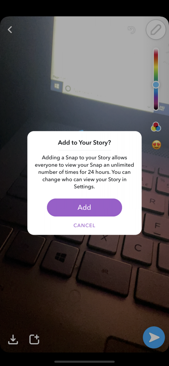 Cómo publicar una historia en Snapchat 2