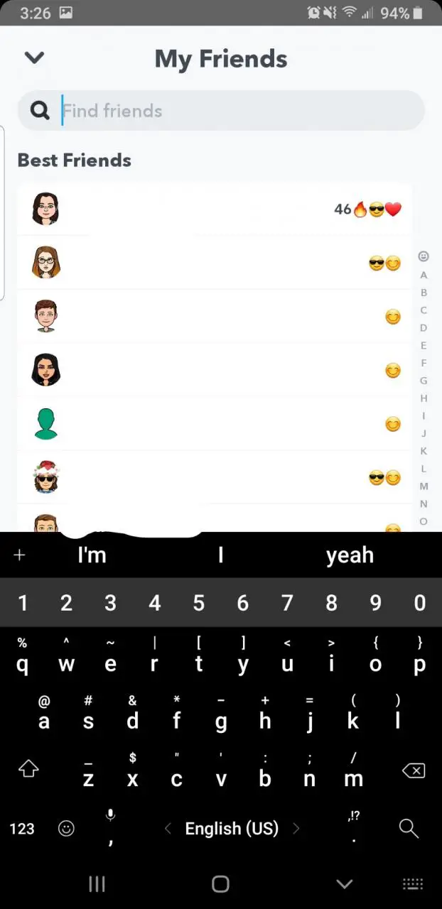 Cómo ver a los amigos eliminados en Snapchat 2