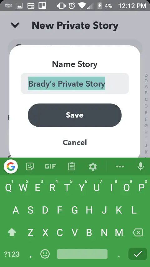 Cómo hacer una historia privada de Snapchat 3