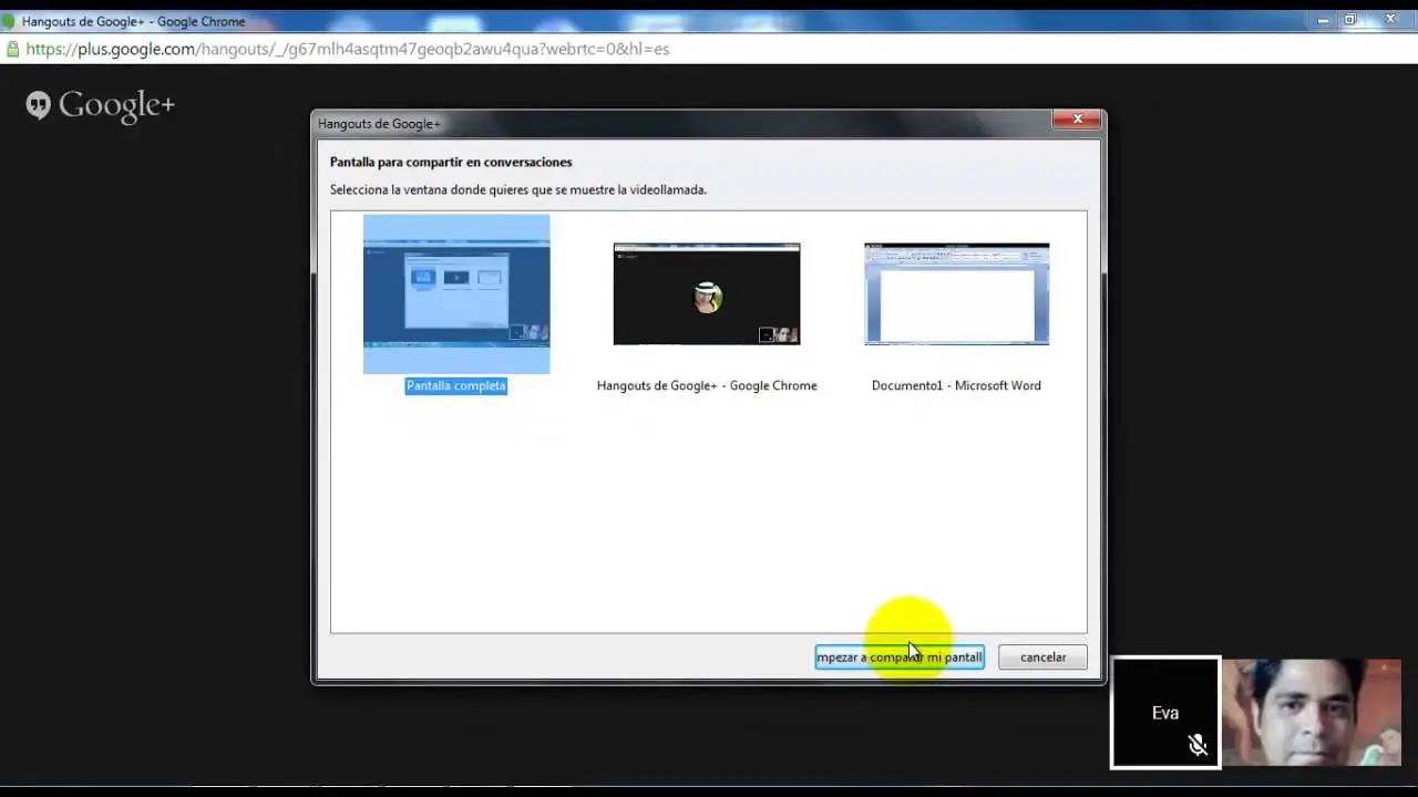 Cómo compartir la pantalla en Google Hangouts 43