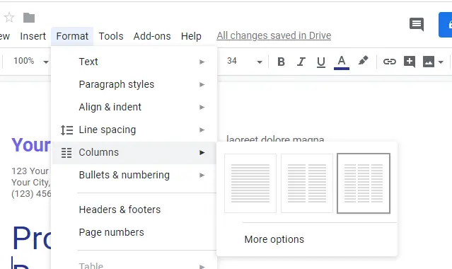 Cómo hacer folletos en Google Docs 5