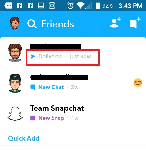 Cómo saber si alguien te ha vuelto a añadir en Snapchat 3