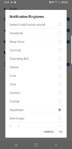 Cómo cambiar el sonido de la notificación de Facebook en Android 6